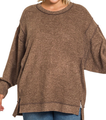 Candice Top Plus Brown