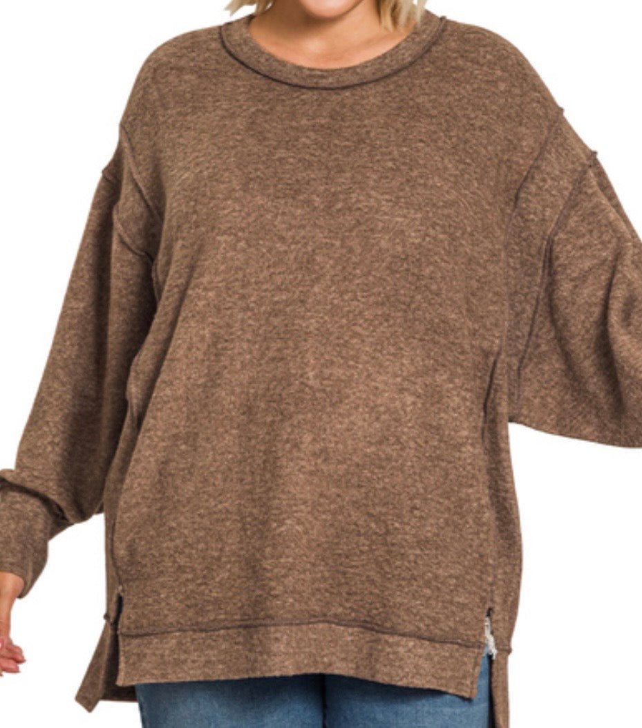 Candice Top Plus Brown