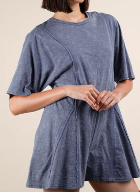 Brittany Romper Blue