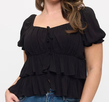 Caroline Top Plus Black