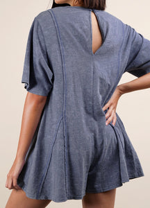 Brittany Romper Blue
